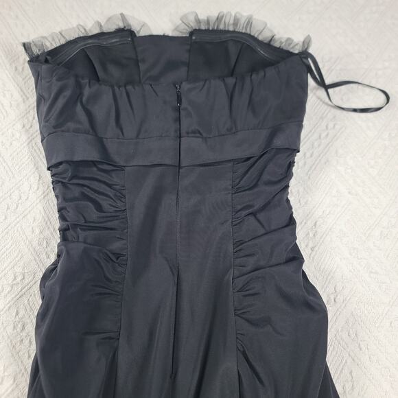 Vintage Cache formal ball gown black Sz 2 Fairygrunge Whimsigoth Morticia Addams - Picture 6 of 13